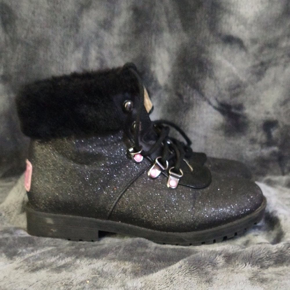 Juicy Couture Black Glitter Kids Boots